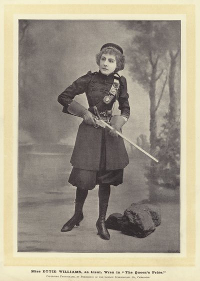 Miss Ettie Williams als Leutnant Wren in Der Preis der Königin von English Photographer